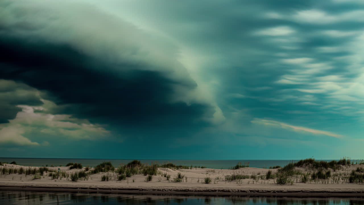Stormy Beach Landscape
