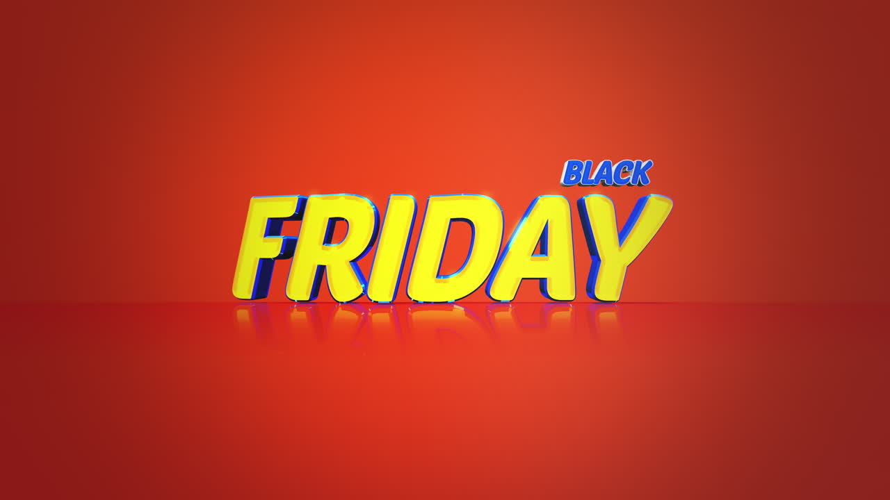 texto de viernes negro vibrante y moderno en gradiente rojo