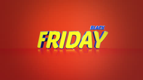 vibrant and modern black friday text on red gradient