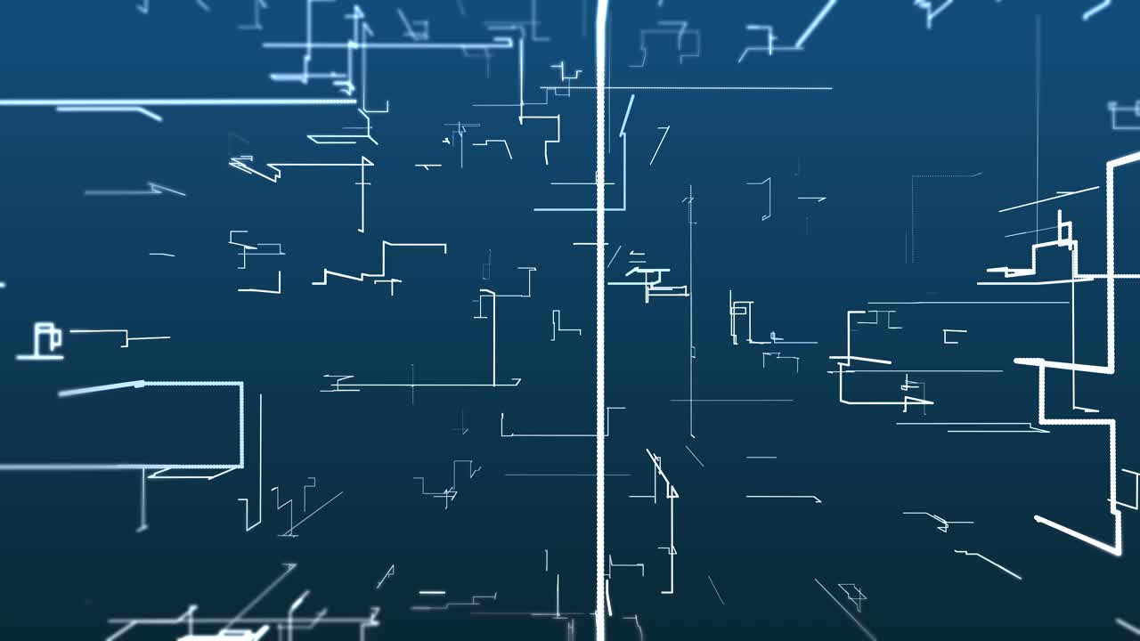 Abstract data concept of random lines