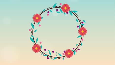 diseño de decoración floral, animación de video hd1080