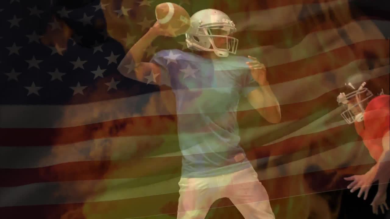 jugador de rugby lanzando la pelota mientras es atacado