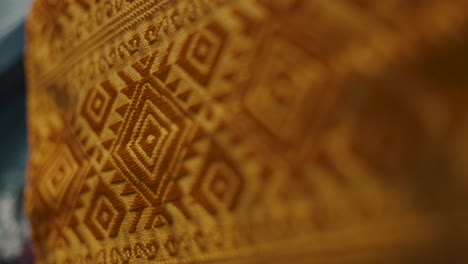 close up macro shot of a guatemalan handmade textile in antigua