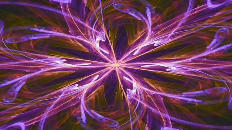 Fantasia visual de redemoinhos de cores hipnóticas, êxtase abstrato fractal, loop infinito de vida que se renova e fluxo de energia reciclado, despertar espiritual, padrões de mandala geométricos complexos e fluidos