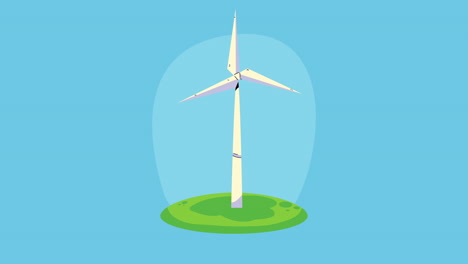 farm lifestyle animation with windmill