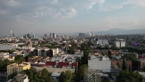 Toma-Del-Sur-De-La-Ciudad-De-México-Durante-La-Puesta-De-Sol