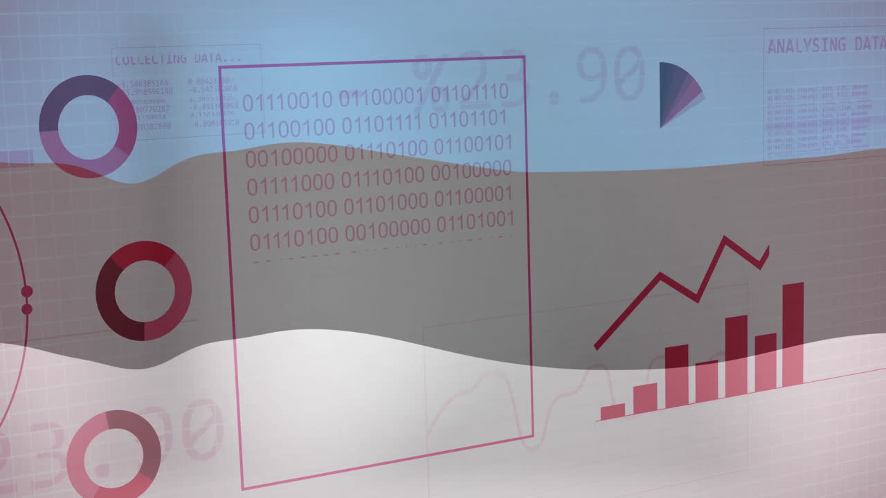 이진 코드 및 데이터 차트 에스토니아 발 애니메이션