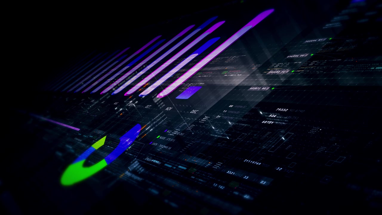 Dynamic data visuals for business info graphics, animated charts, and data-driven insights for a business meeting mock-up. Explore the world of trading, stock exchanges, and crypto