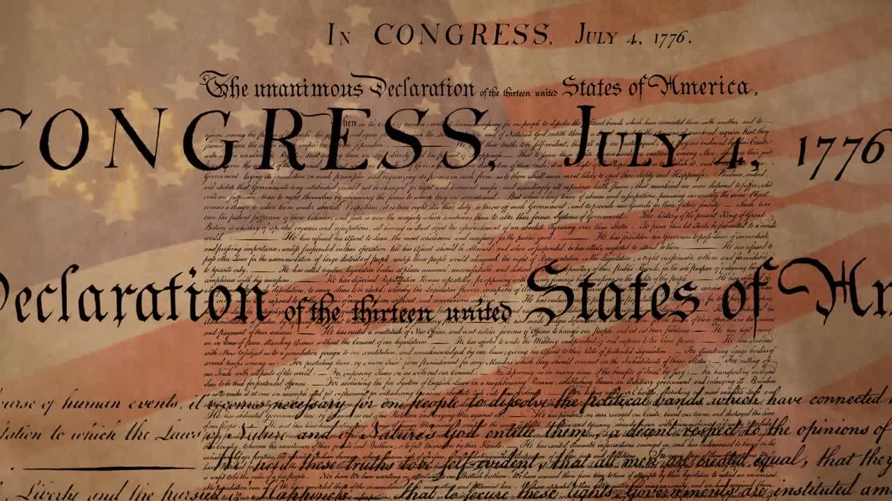 Written declaration of independence of the United States