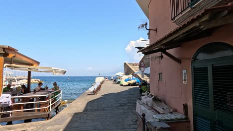 outdoor dining by the sea in sorrento