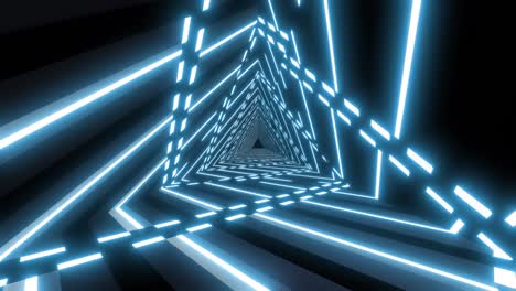el túnel de triángulo de neón futurista