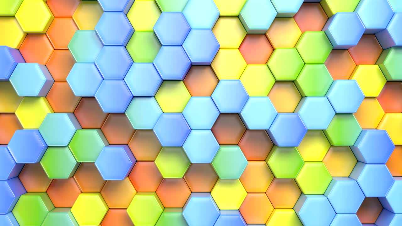 fondo hexagonal abstractamente multicolor