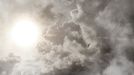 the sun shining on a collection of cumulonimbus clouds