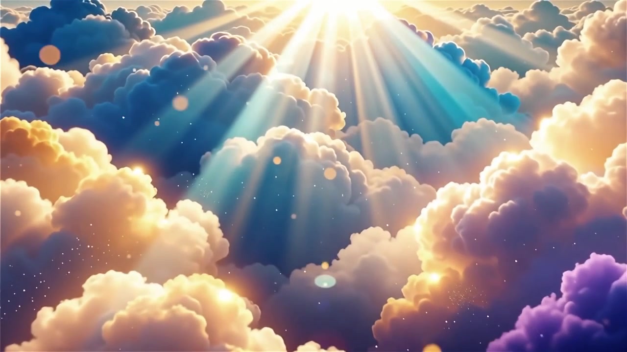 Christian Heavenly Light Worship Background