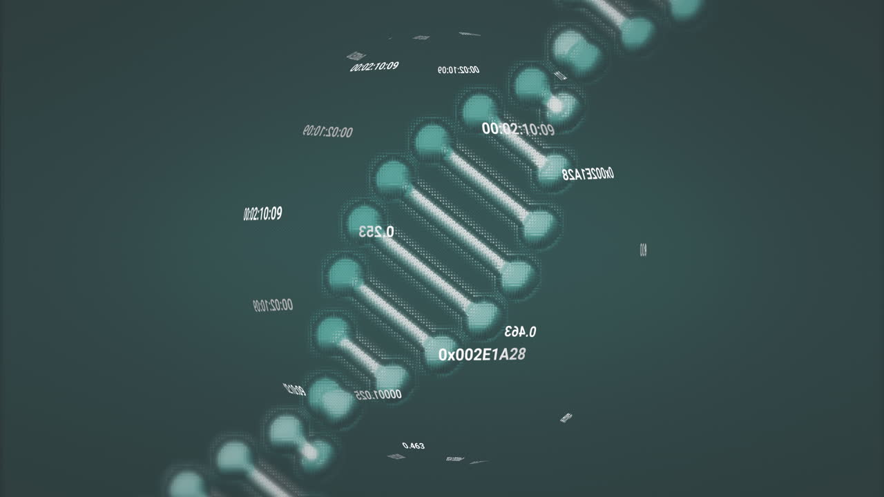 추상적 인 배경 에 대해 회전 하는 지구 주위 에 변화 하는 숫자 들 의 애니메이션