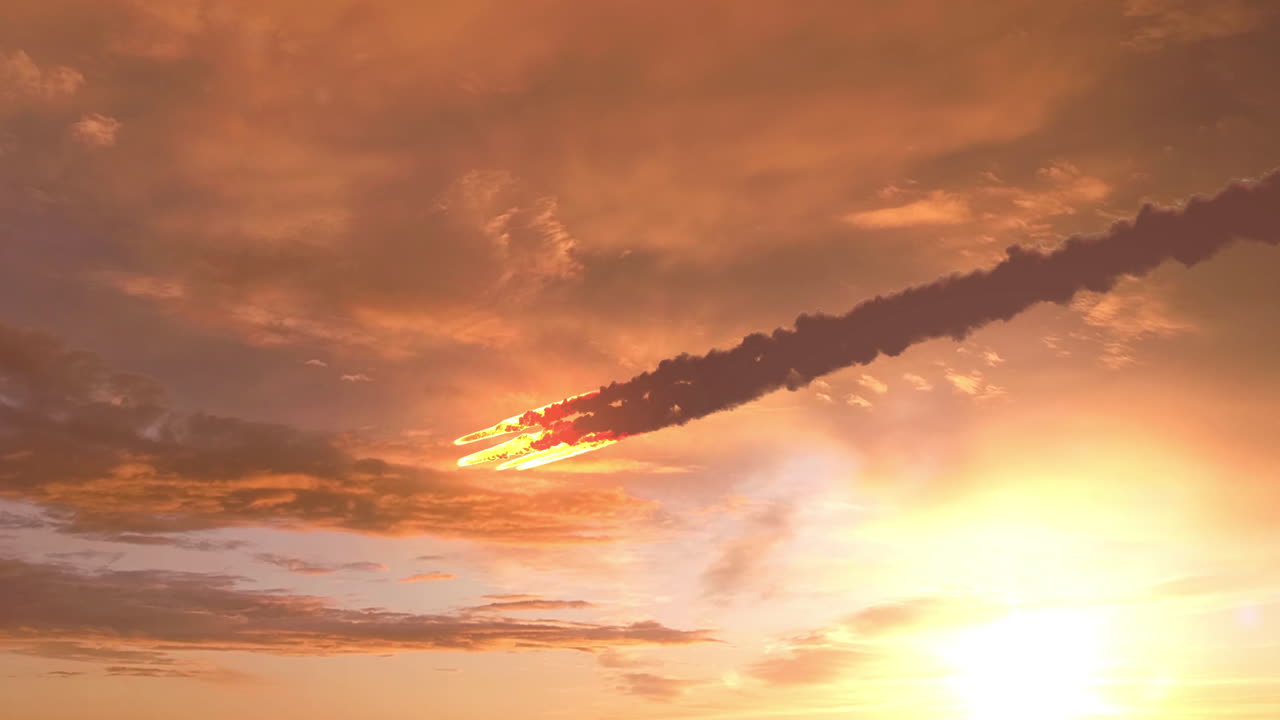 하늘을 가로지르는 운석