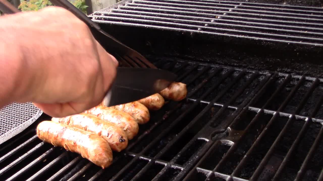 Another beautiful day for a backyard BBQ, today's menu will be Hot Italian Sausage with sauteed onions and peppers.