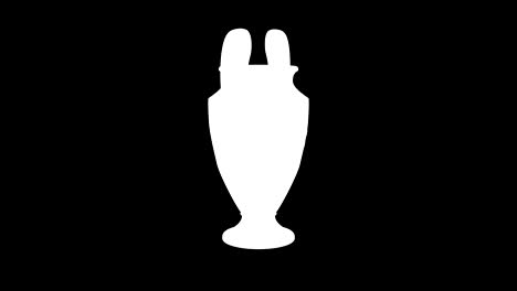 copa de la liga de campeones de la uefa negro con mate