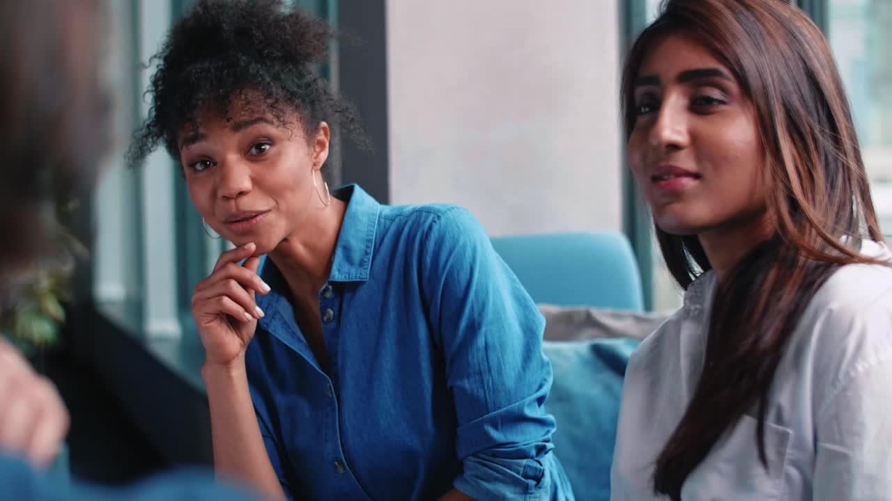 Female coworker having an advice