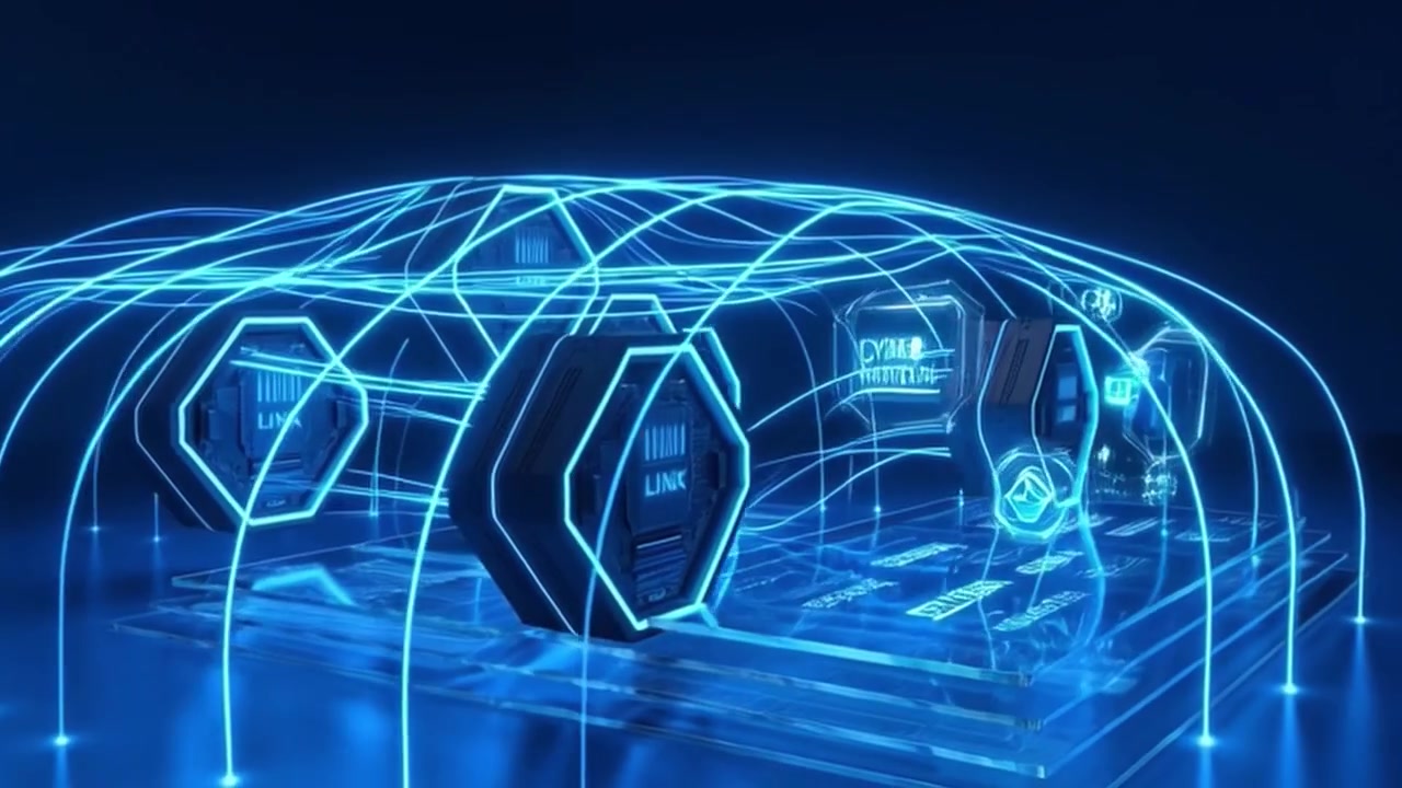 Wireframe digitale di auto che si forma da nodi di dati futuristici