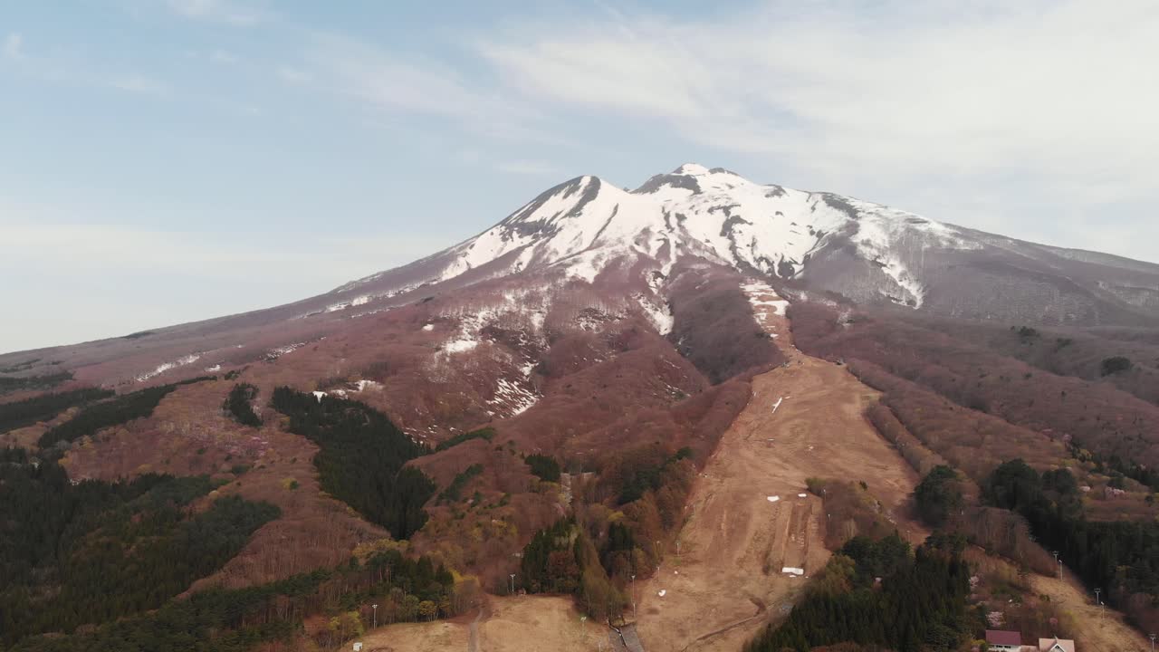 Aerial Tour of Mount Iwaki Japan’s Tsugaru Fuji, establishing daylight landscape
