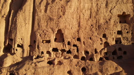 Ancient-Buddhist-Caves-In-Bamyan-Afghanistan---aerial-sideways