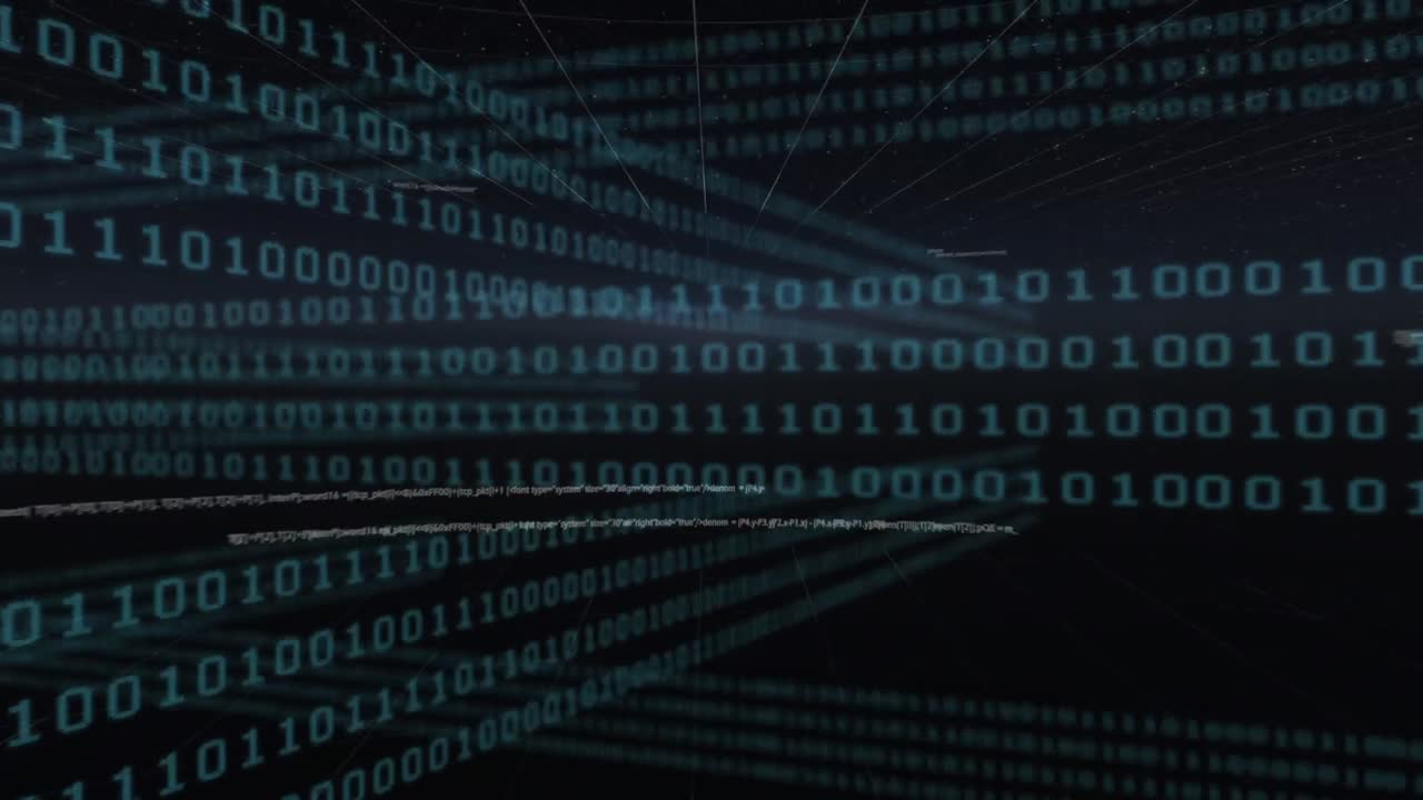 Binary coding against blue background