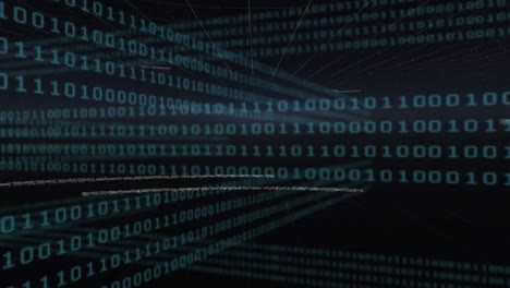 binary coding against blue background