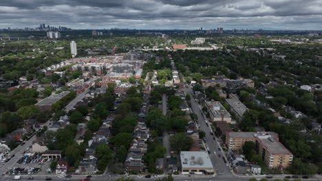 Vista-Aérea-Del-área-De-Leslieville-De-Toronto