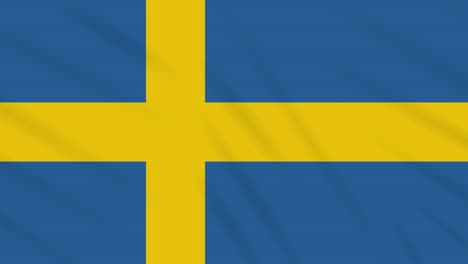 sweden flag waving cloth background, loop