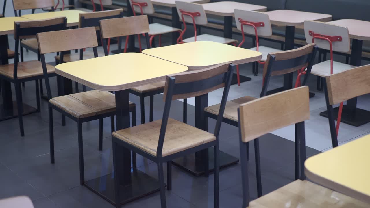Empty Modern Restaurant Seating Area