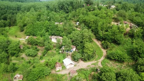 village landscape countryside forest wonderful nature landscape natural life organic rural people natural environment forest climate mountain hut cabin house traditional architecture design iran gilan