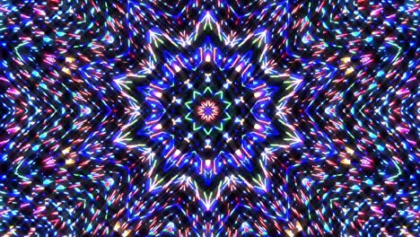 abstract caleidoscopio brillante hermosa línea roja azul movimiento suave con movimiento de luz brillante