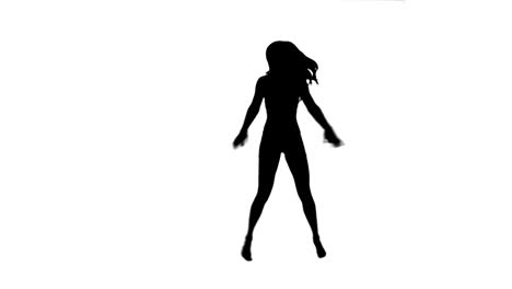 Silhouette-woman-exercising