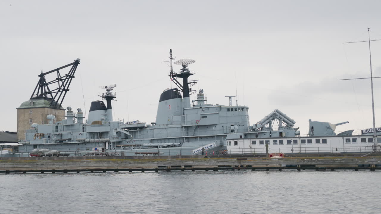 View of the Ships on Holmen museum in Copenhagen, Denmark