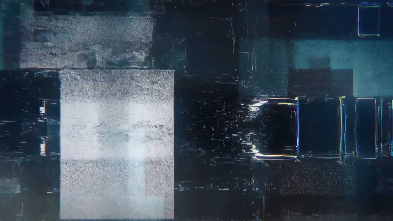 Abstract Digital Art with Geometric Glitch Effects