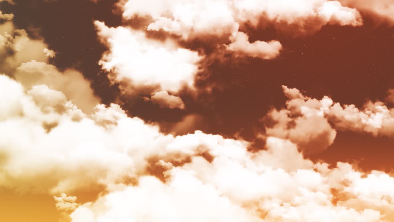 황혼 때의 극적인 구름 풍경