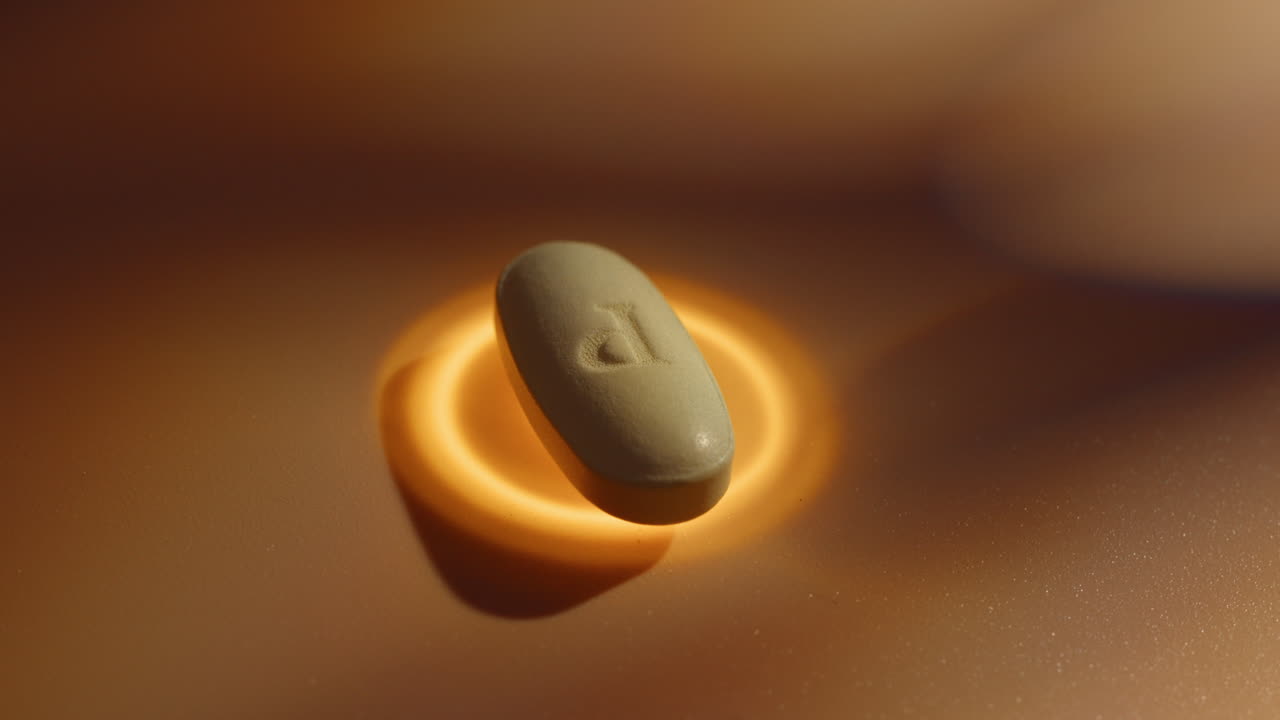 Close-up of a pill