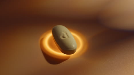 close-up of a pill