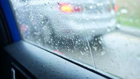 gotas de lluvia en la ventana, día lluvioso,