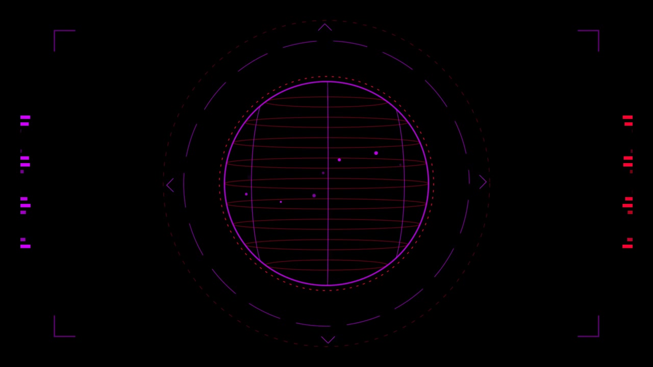Futuristic Digital Radar Interface Scanning for Targets