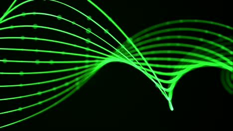 fondo de movimiento de onda abstracto giro elegante verde