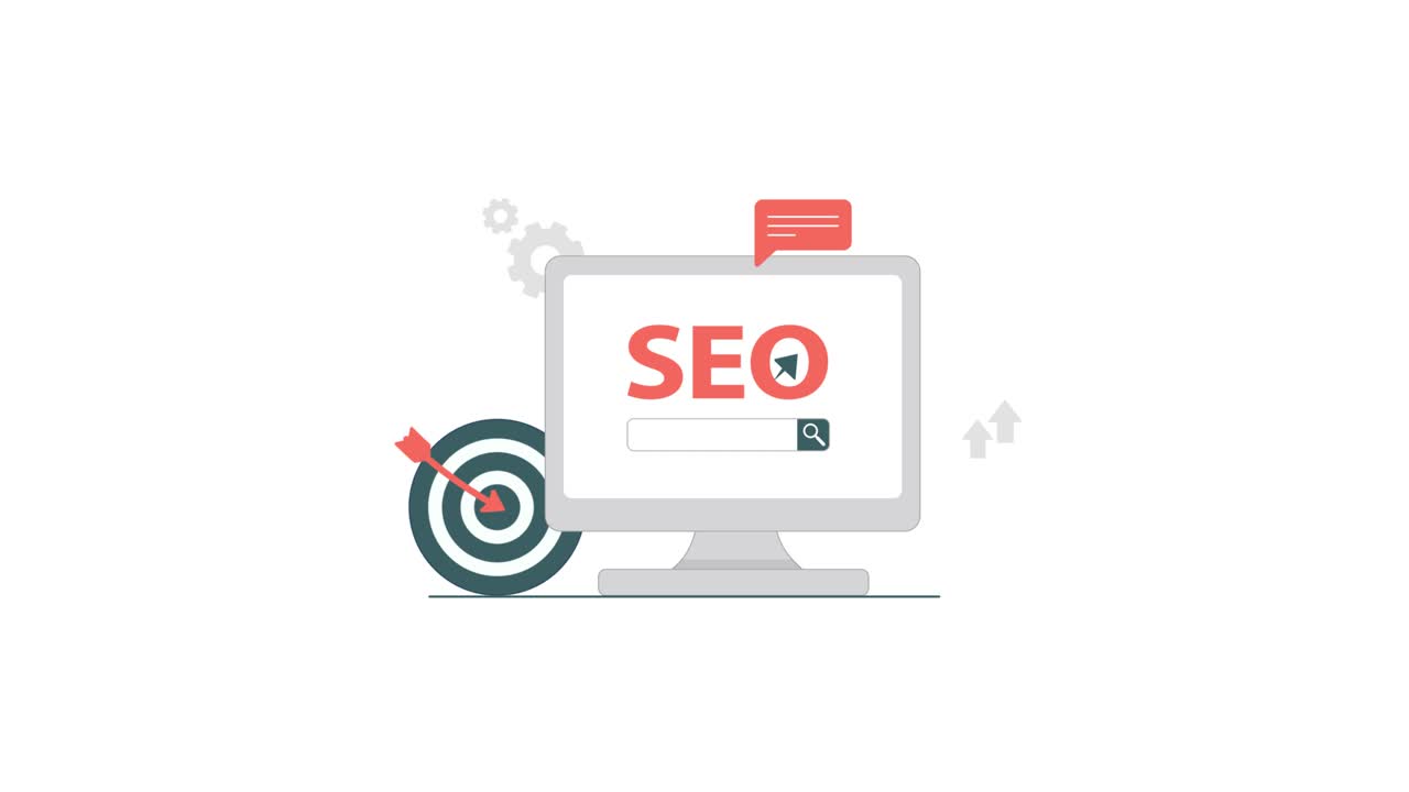 Animated SEO Search Engine Optimization and Digital Marketing Concept