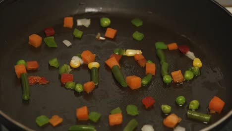 Spiced Vegetables Arranged as the Word FOOD