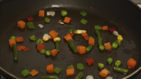 spiced vegetables arranged as the word food