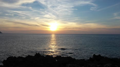 puesta de sol en el sur de sicilia