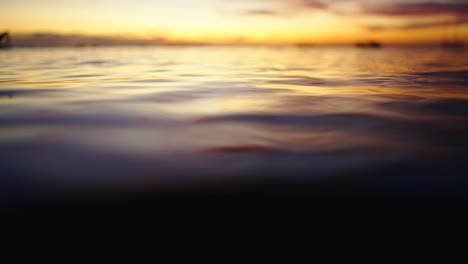 golden sunset reflection on water surface