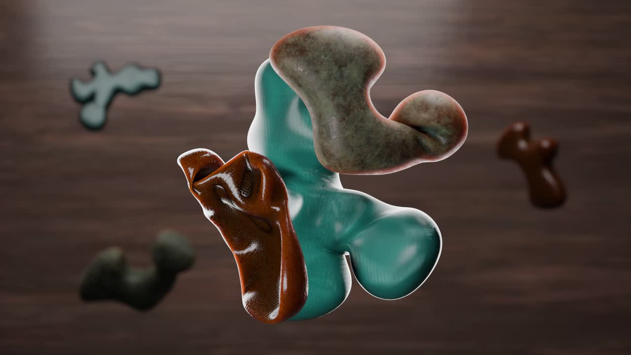 Abstract 3D Rendering of Organic Shapes