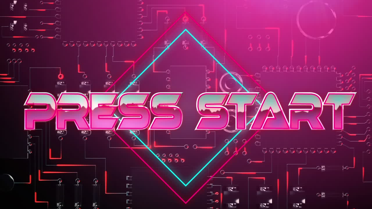 Press start pink game screen