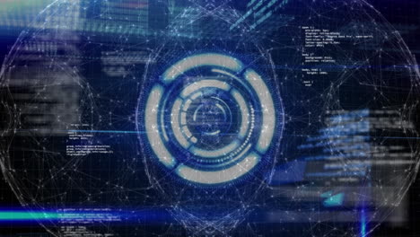 animación del escaneo del alcance sobre el procesamiento de datos
